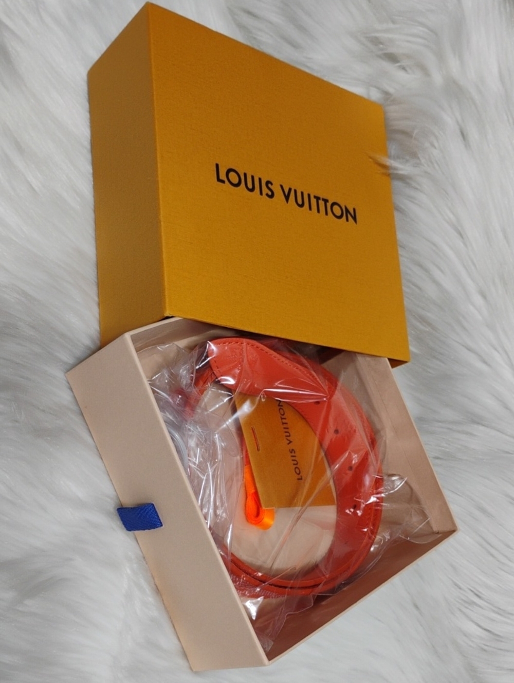 Authentic Louis Vuitton Ceinture Orange Damier Belt W/Box/Ribbon - Picture 15 of 15
